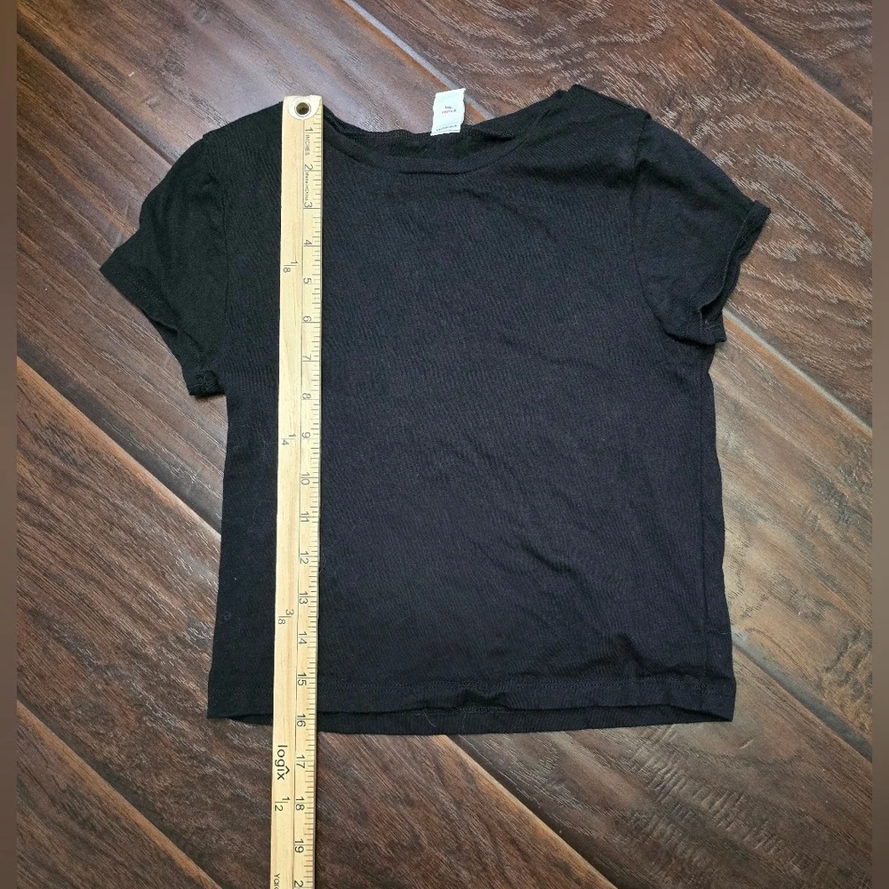 Old Navy Girls Classic Black Short Sleeve Crew Neck T Shirt Large